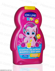 Дитячий шампунь-гель ON Line 2в1 Лимонад 250 мл.
