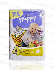 Дитячі підгузки Happy Big Pack № 4 плюс