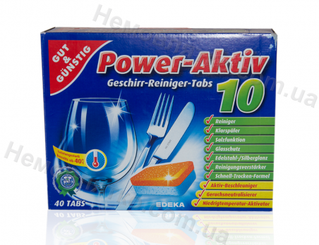 Таблетки до посудомийки G&G Power-Aktiv 40 шт.
